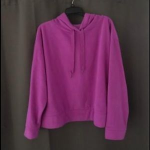 Fleece cropped hoodie
